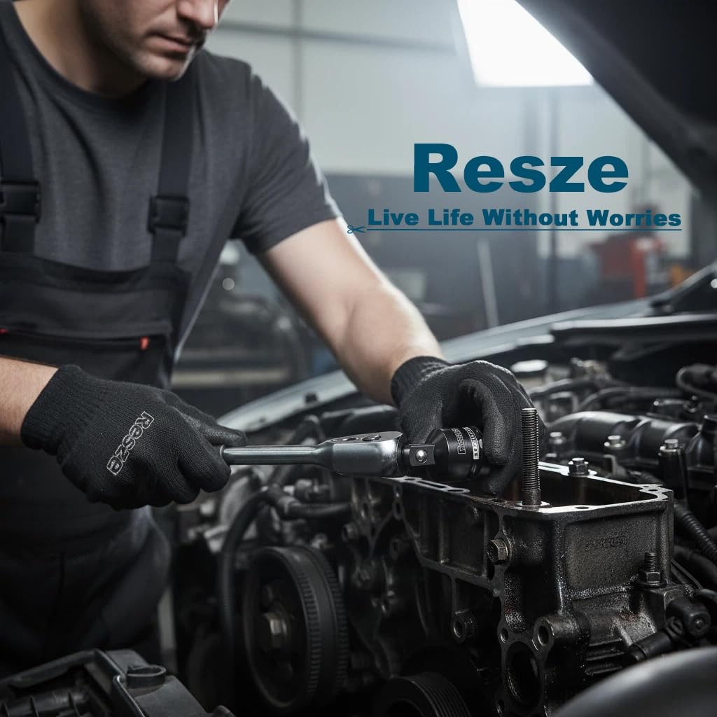 Resze 2PCS Impact Socket Adapter and Reducer Set,3/4"to 1/2" & 2PC, Black