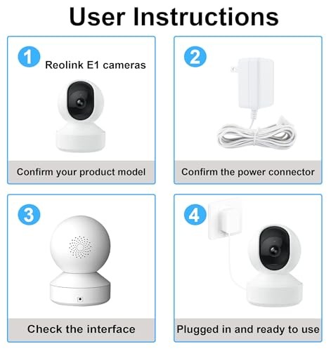 Charger for Reolink E1 Indoor / E1 Pro/Lumus Cam 5V Power Cord Replacment