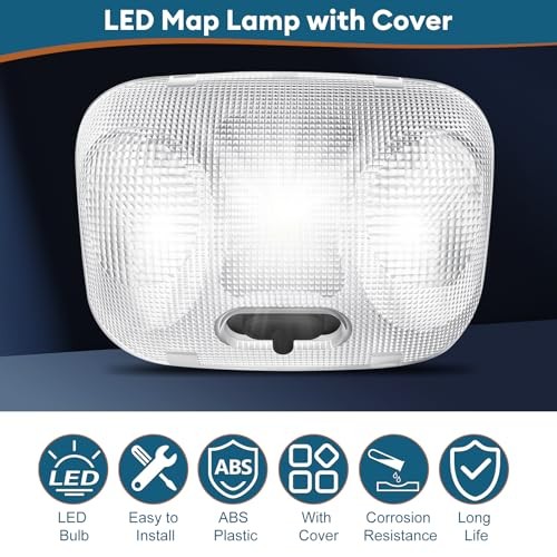 F37Z-13776-B LED Map Lamp Assembly with Cover - Interior Map Light Replace F37Z
