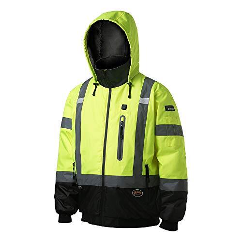 Pioneer Safety V1210160U-2XL High Visibility, Waterproof Safety Bomber Jacket