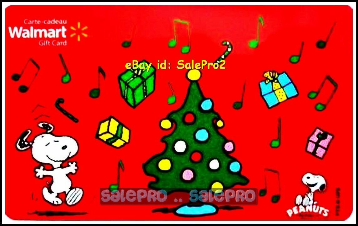 WALMART CHRISTMAS PEANUTS DISNEY FLYING MUSIC #VL10017 COLLECTIBLE GIFT CARD
