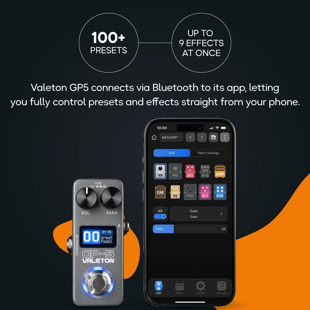 Valeton GP-5 Compact Multi-Effects Guitar Processor with SnapTone Technology