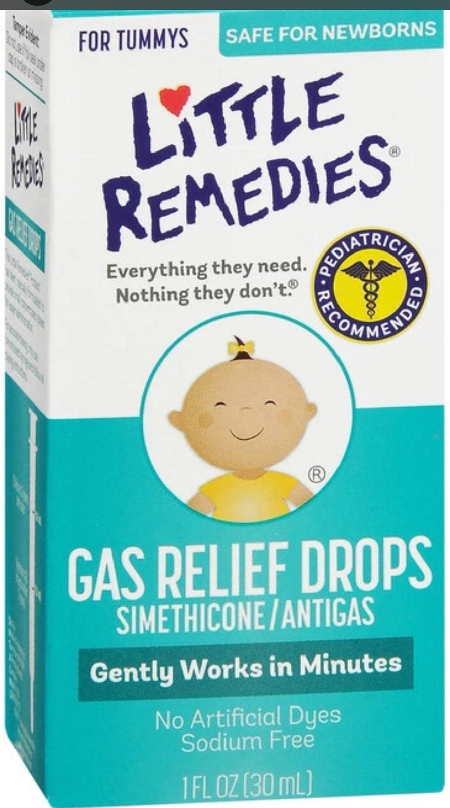 Little Remedies For Tummys Simethicone Antigas Gas Relief Drops 1 OZ