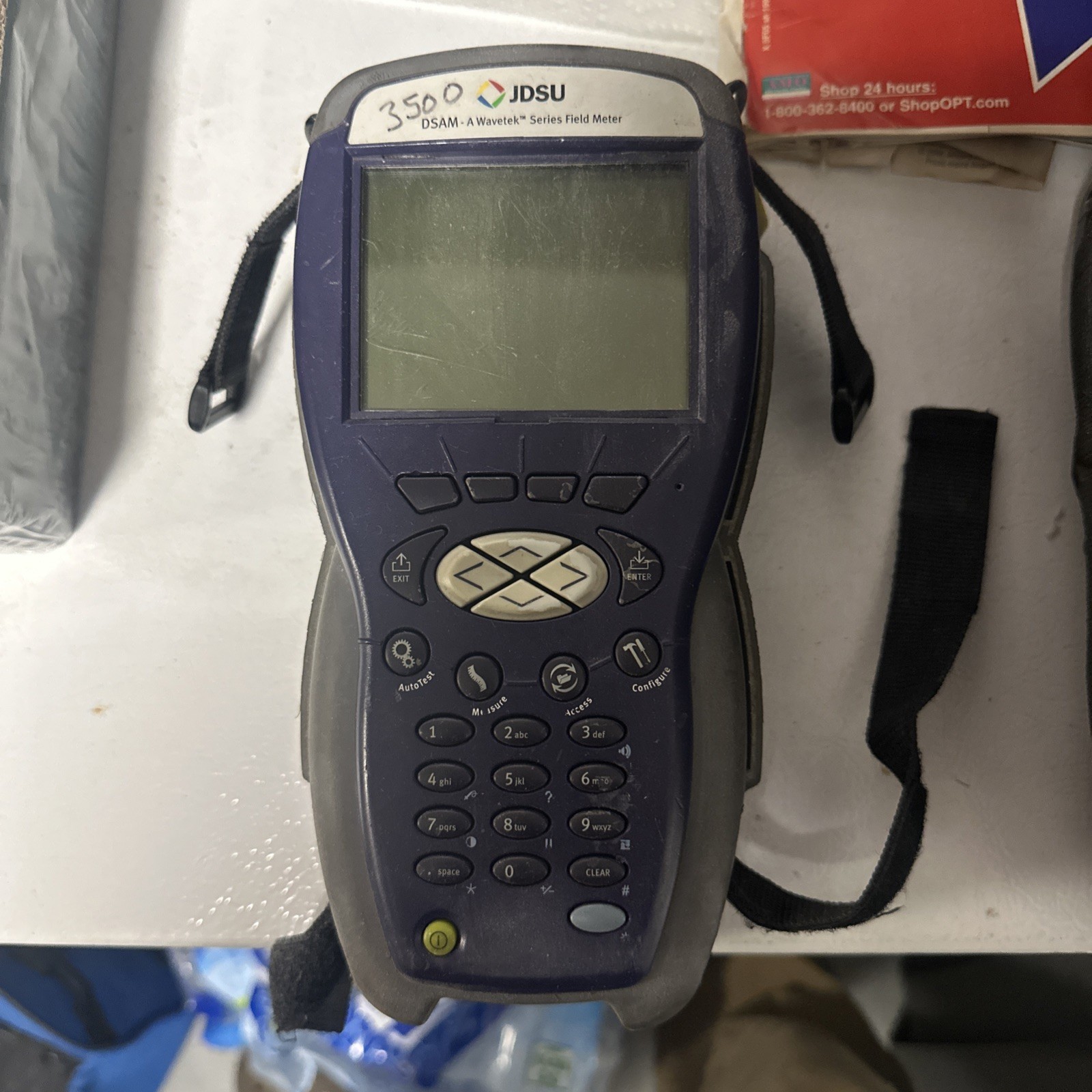 JDSU DSAM-3500 Network Tester. Wavetek Field Meter.  Powers On. As Is.