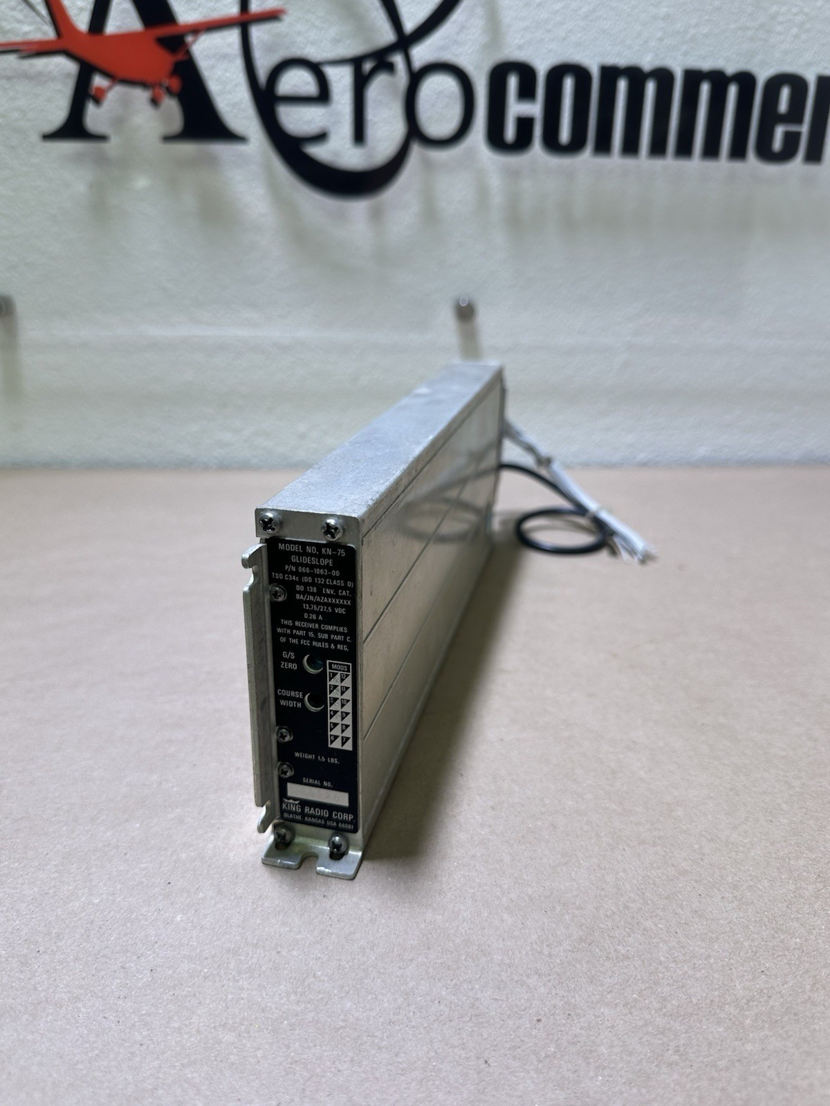 King Radio KN-75 Glideslope Receiver 066-1063-00 14/28v (3922)