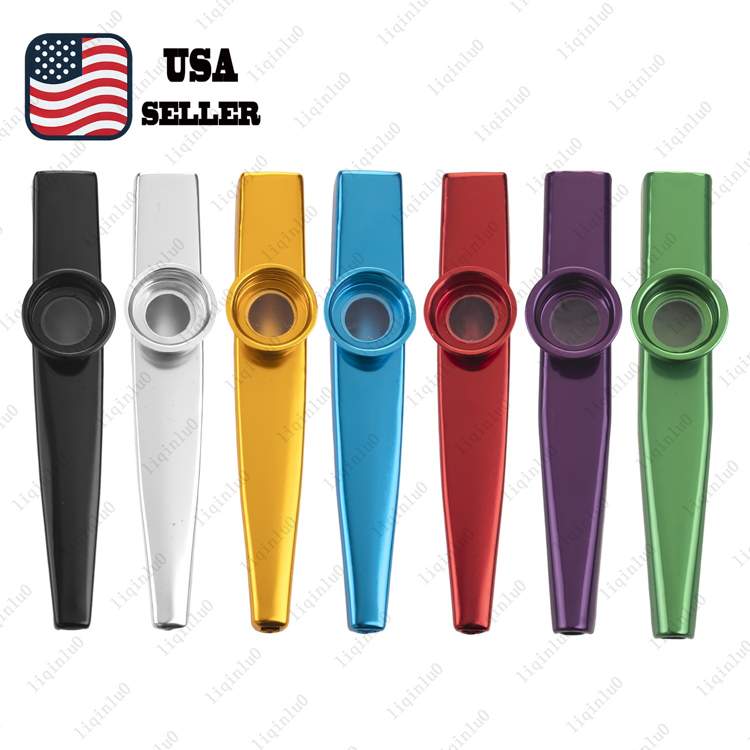 Metal Kazoo Easy Play Wind Accompaniment Instrument for Kids & Adult Multicolors