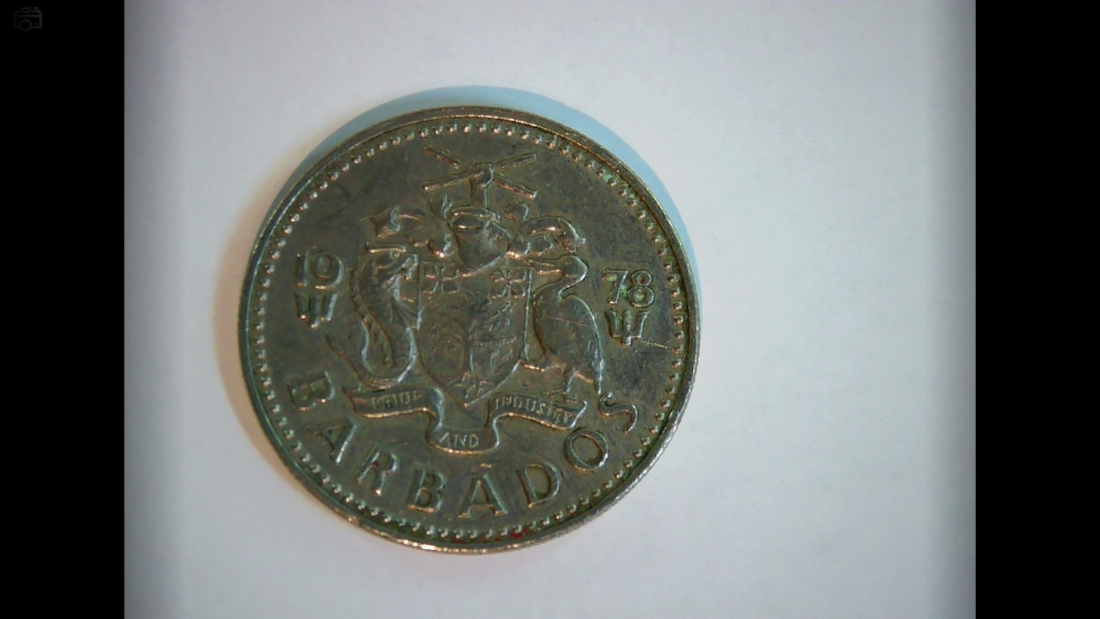 Barbados 1978 25 Cents Barbados 25 Cents (Trident/Coat of Arms type) Coin