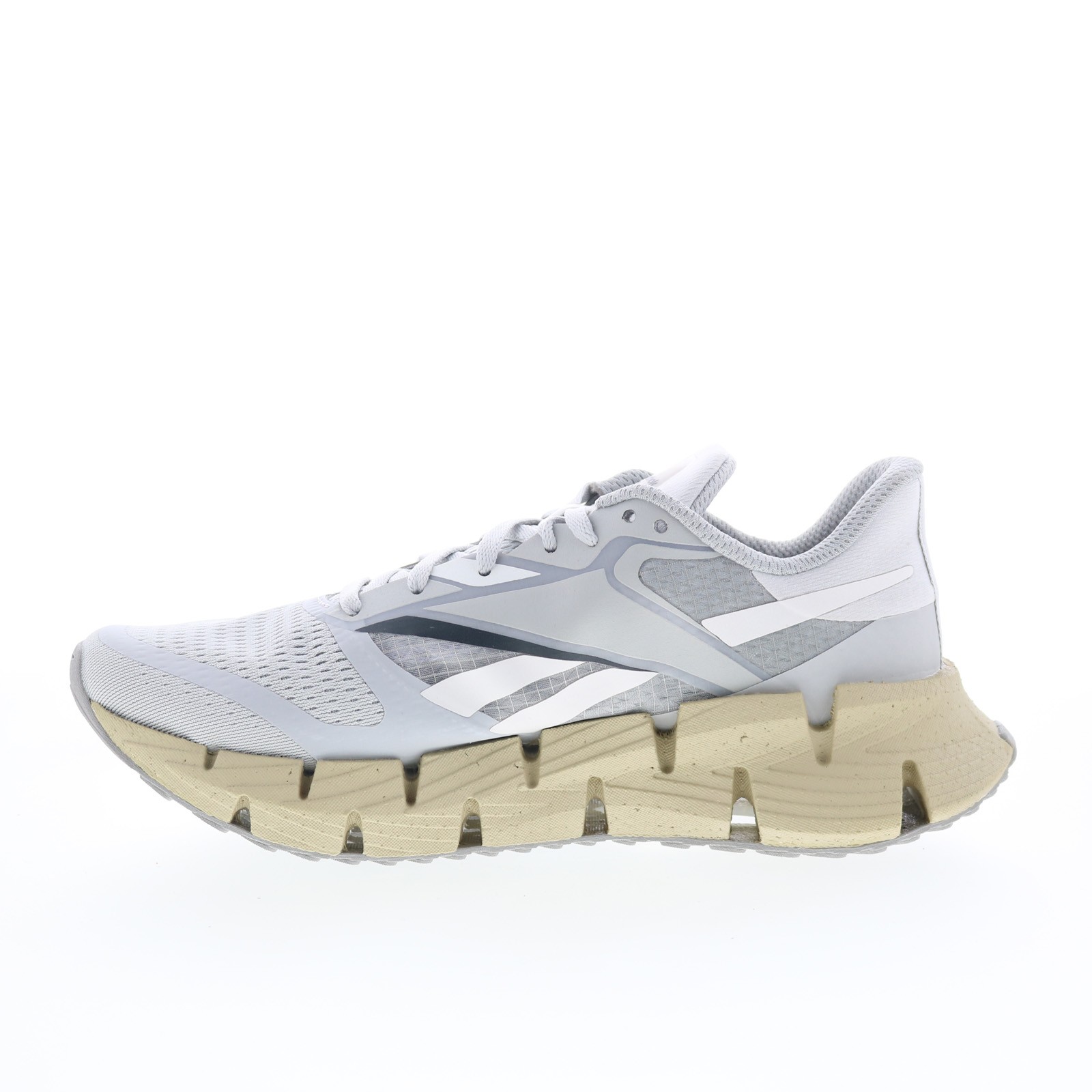 Reebok Floatzig 1 Mens Gray Canvas Lace Up Athletic Running Shoes