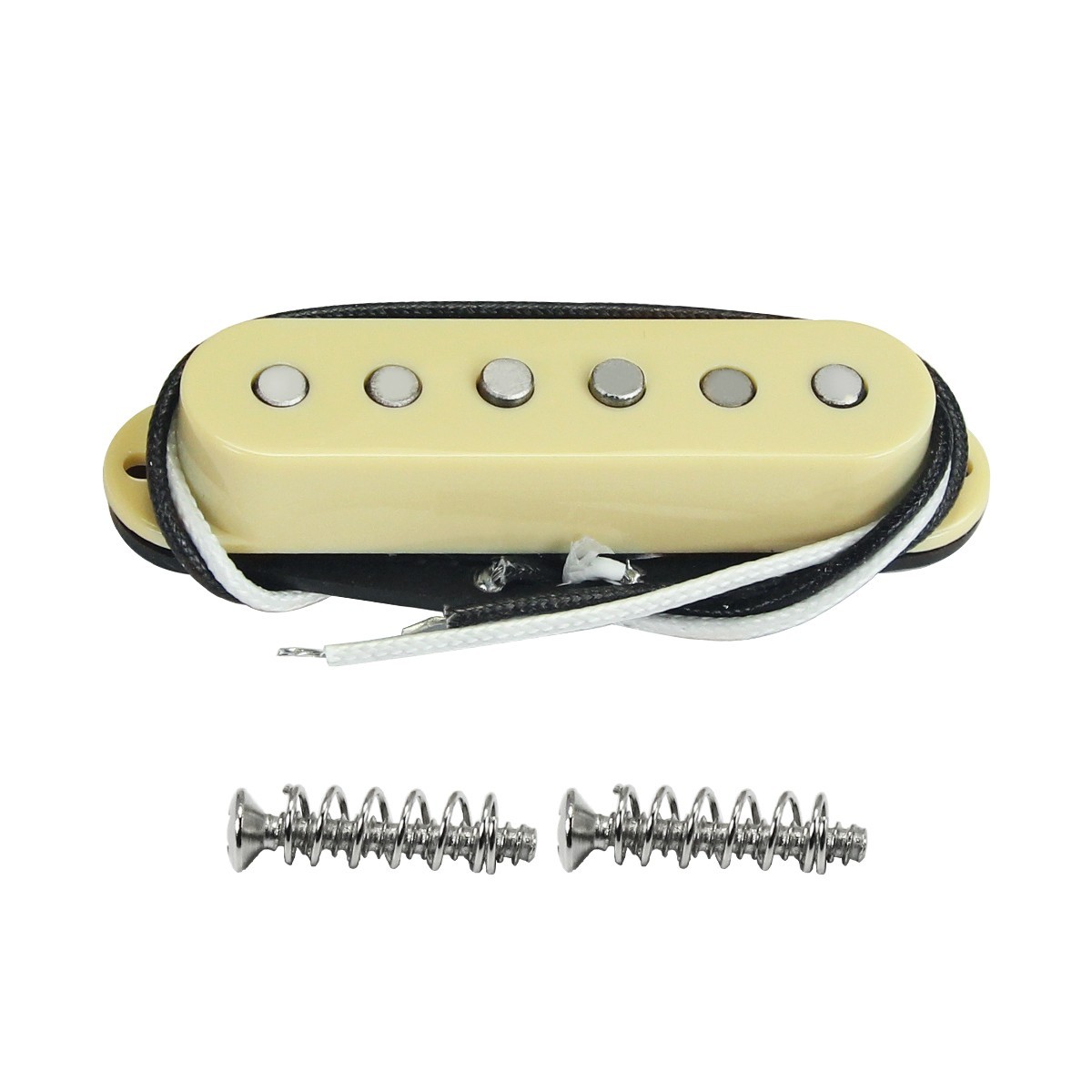 FLEOR Alnico 5 Neck Pickups Single Coil Staggered for FD ST Guitar Style Cream