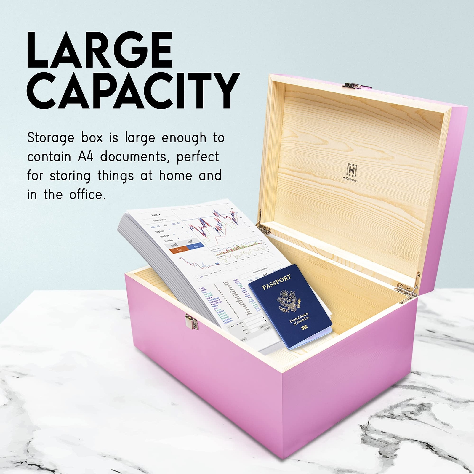 Wooden Gift Boxes - Large Memory Box For Keepsakes, Decorative Boxes With Lid...
