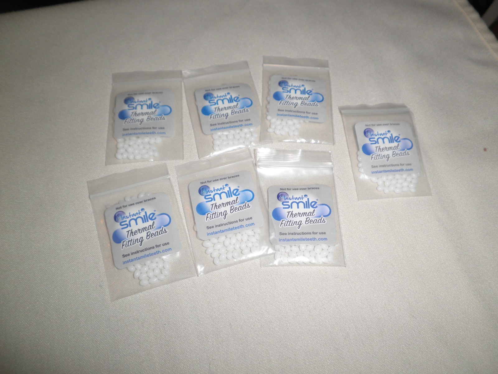 Instant Smile Teeth, 7 packs THERMAL FITTING BEADS Cosmetic Dental Makeover