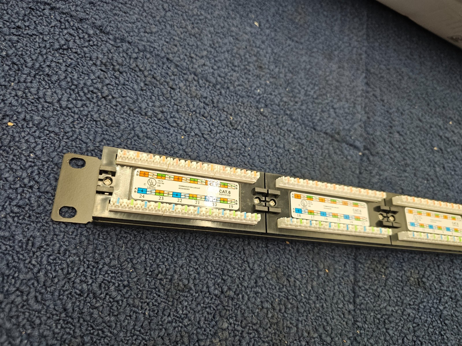 ADI PRO 0E-C6PP24 CAT6 24-Port Patch Panel 19 inch 1U Rack Mount