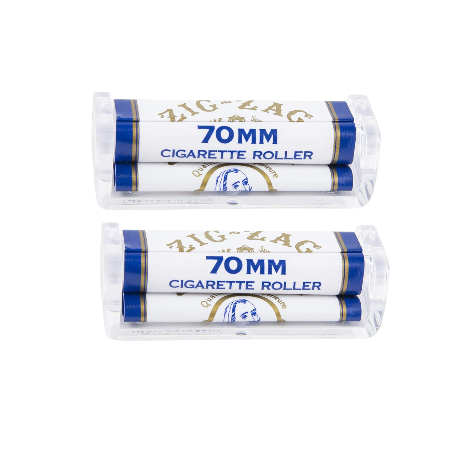 Zig-Zag Cigarette Roller 70mm | Classic Manual Rolling Machine 4 Pack