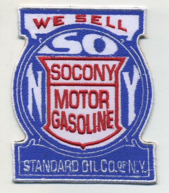standard oil patch badge socony sales service station retro gasoline motor oil