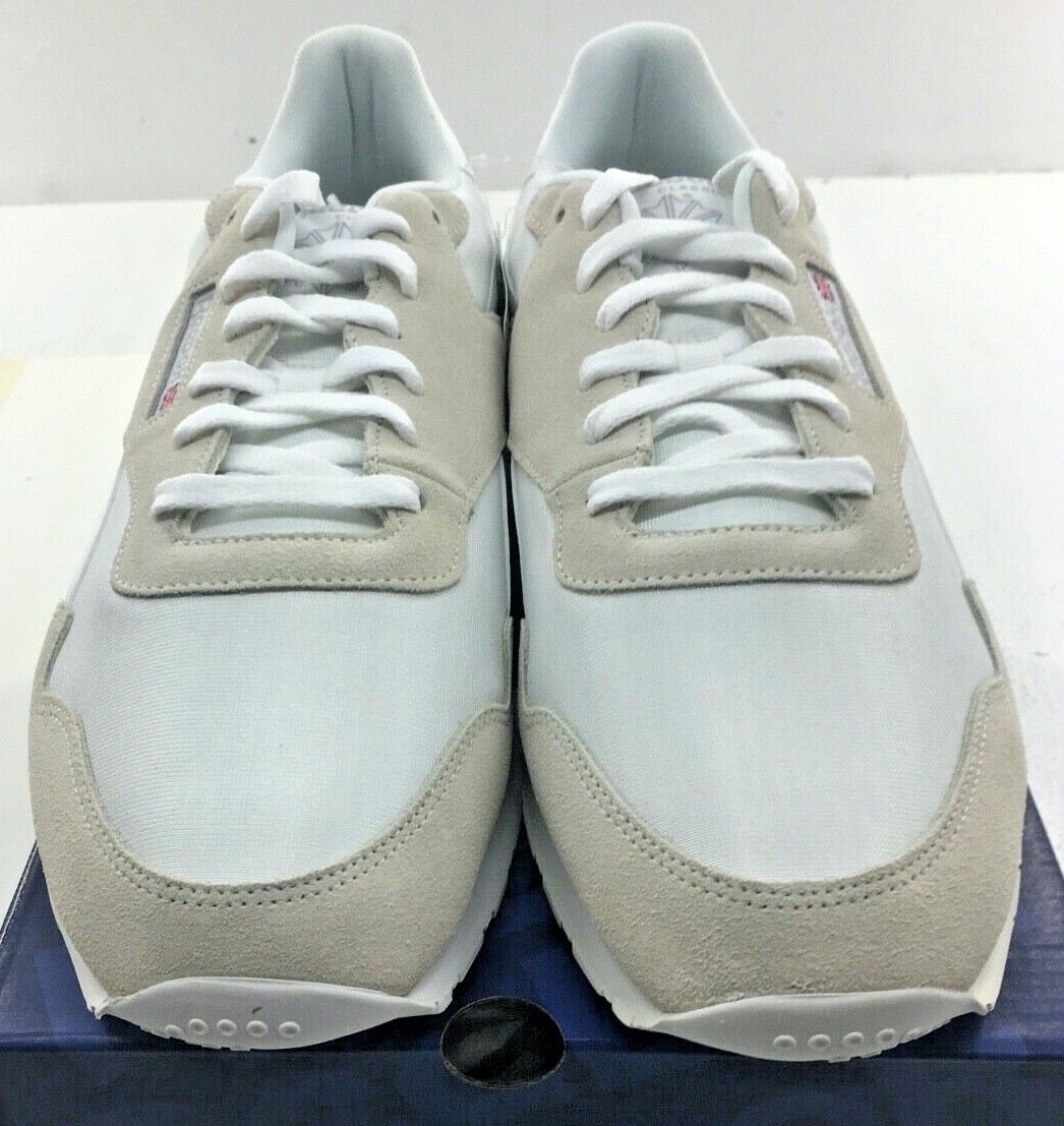 Reebok Men's Classic Royal Nylon Running Shoe BD1552 White Grey Size 14 & 15 NWD