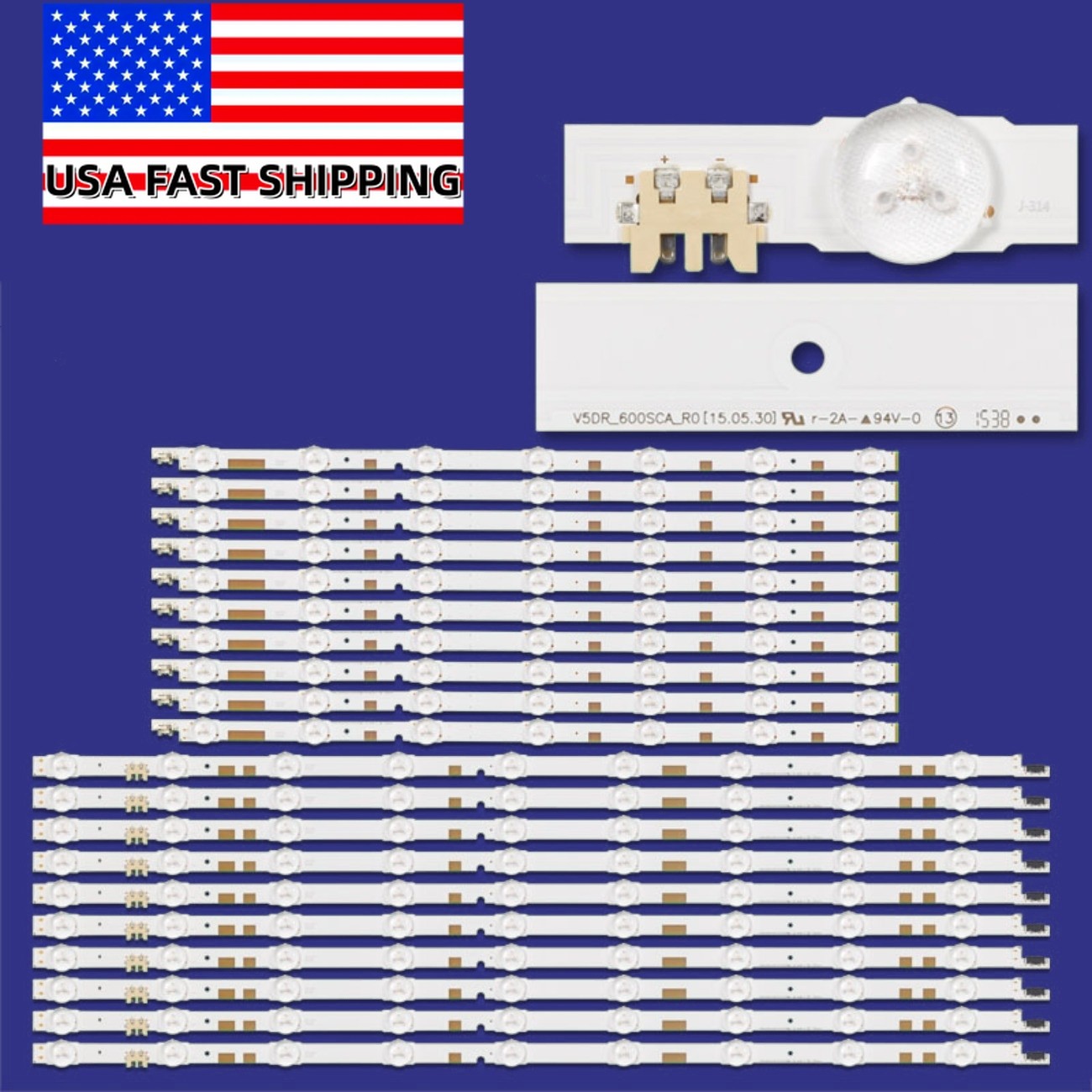 LED Backlight Strips For Samsung UN60JS7000 UN60JS8000 UN60KU6300 UE60JU6870