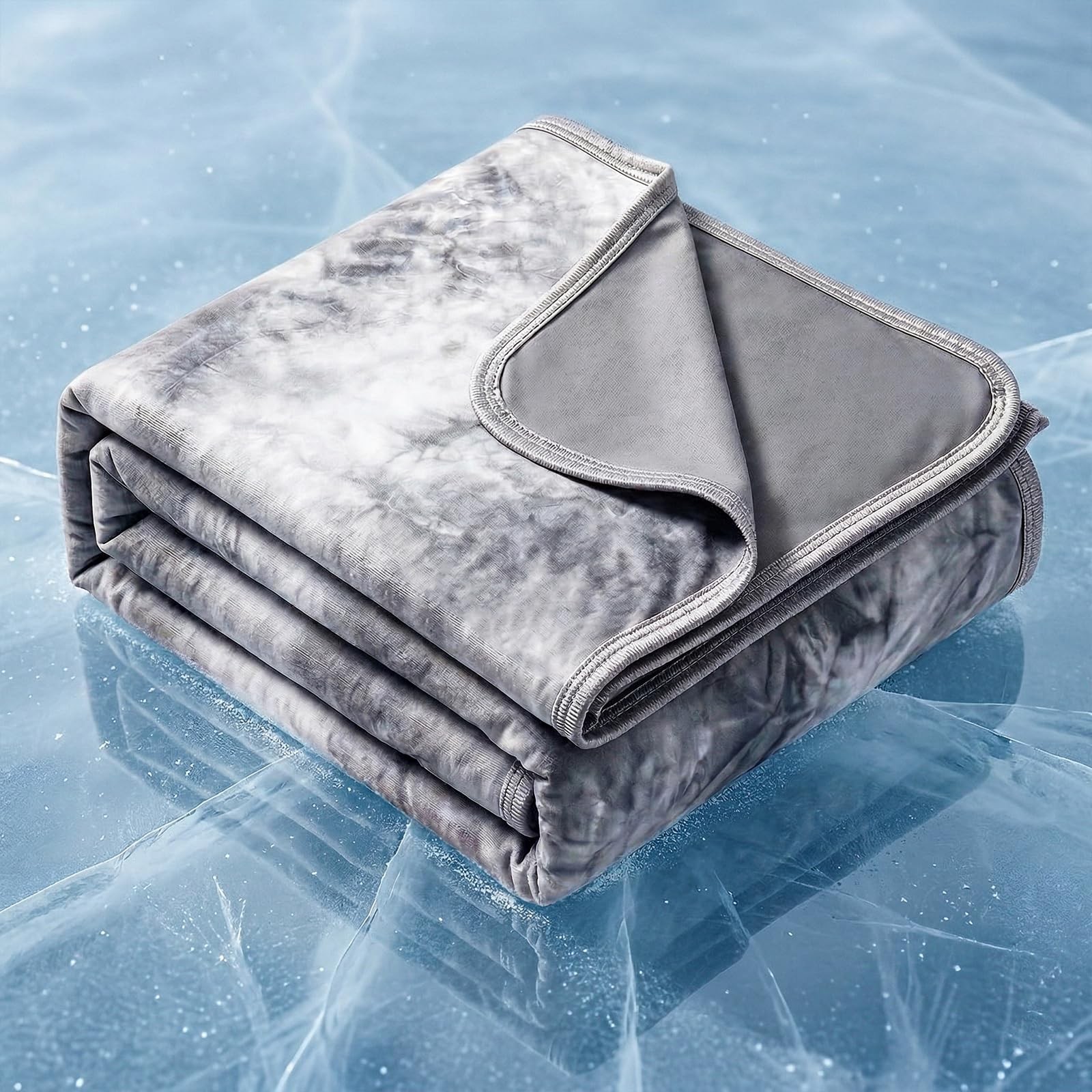 Topcee Cooling Blanket 50''x70'' for Hot 50"×70", 01-grey Watercolor