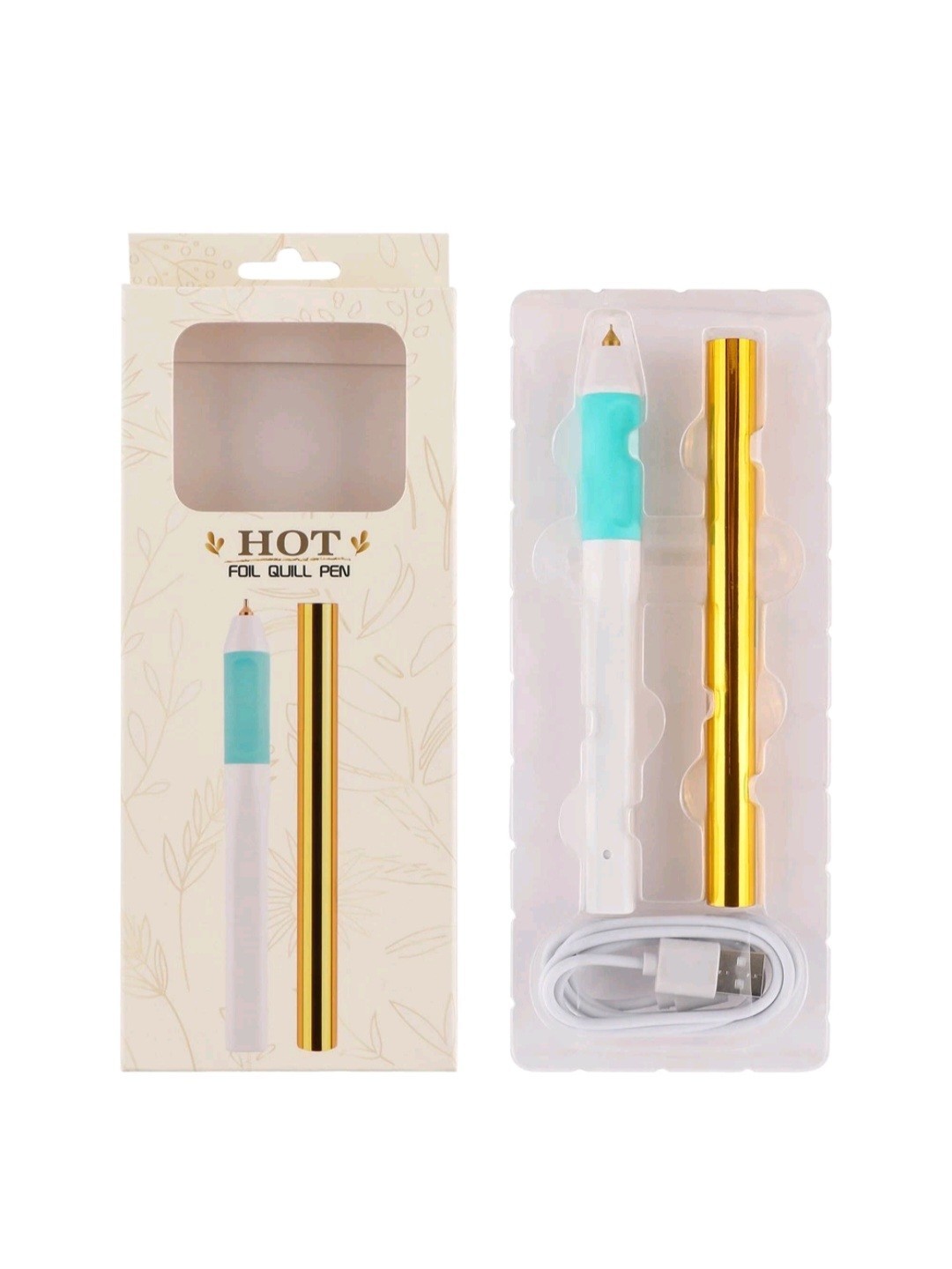 0.8mm Tip USB Hot Foil Pen Heat Active Pen For DIY Scrapbooking Paper Card Craft