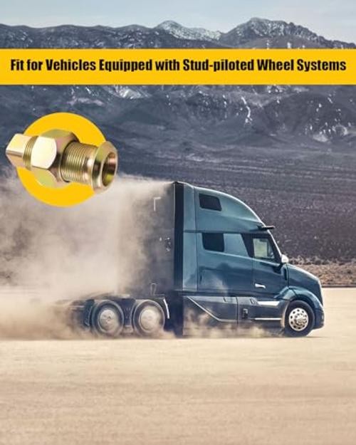 Wheel Outer Inner Cap Nut Set Fit for Stud Piloted Wheel Cap Nut Inner +Outer