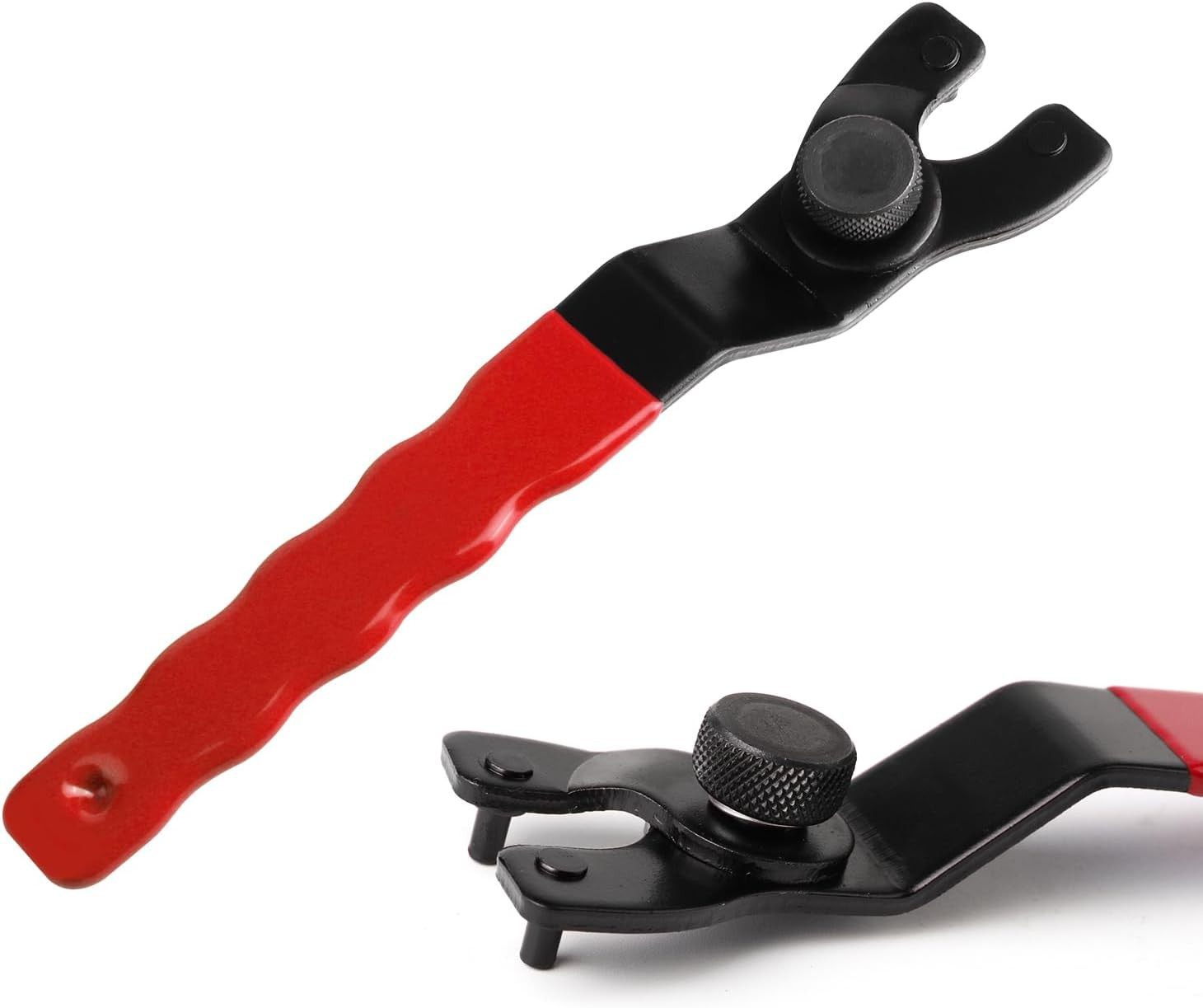 Adjustable Pin Wrench for Angle Grinder Machine,Grinder Spanner ​Wrench (Red)
