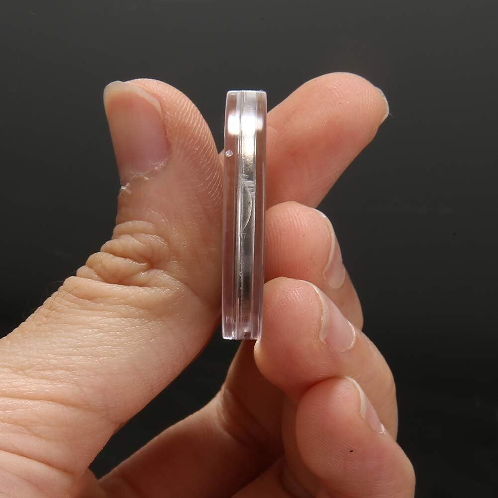 100Pack Clear Coin Capsule Round Plastic Holder 30mm Container Storage Box Case