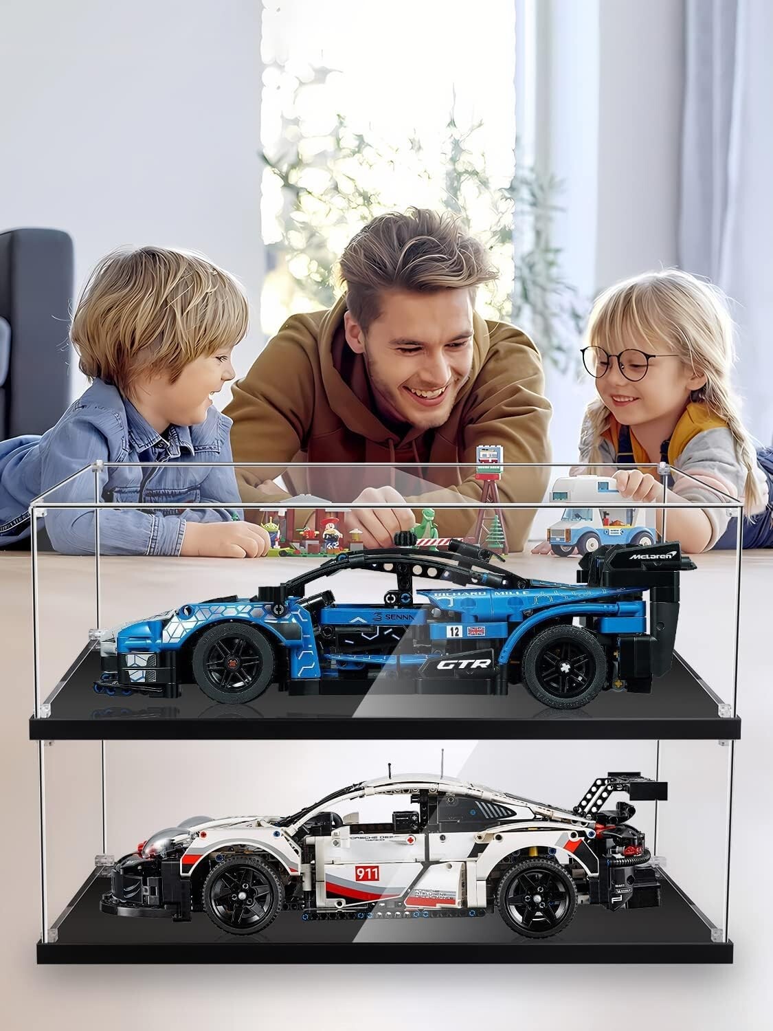 Acrylic Display Case Transparent Show Case Box for LEGO Technic Model Car 1:8