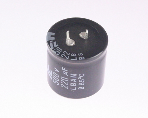 (6pcs) 220uF 500V DC Radial Snap In Mount Electrolytic Capacitor 85C 500VDC