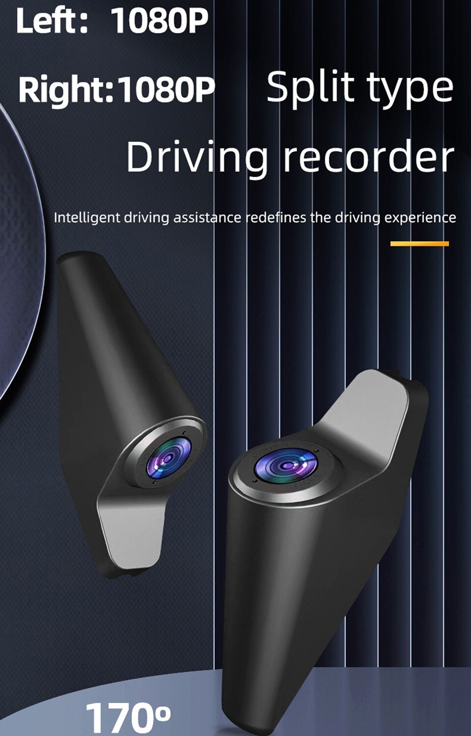 12 Inch 4 Cameras 4K WIFI Dash Cam 360 Degree Panoramic Monitoring ADAS Recorder