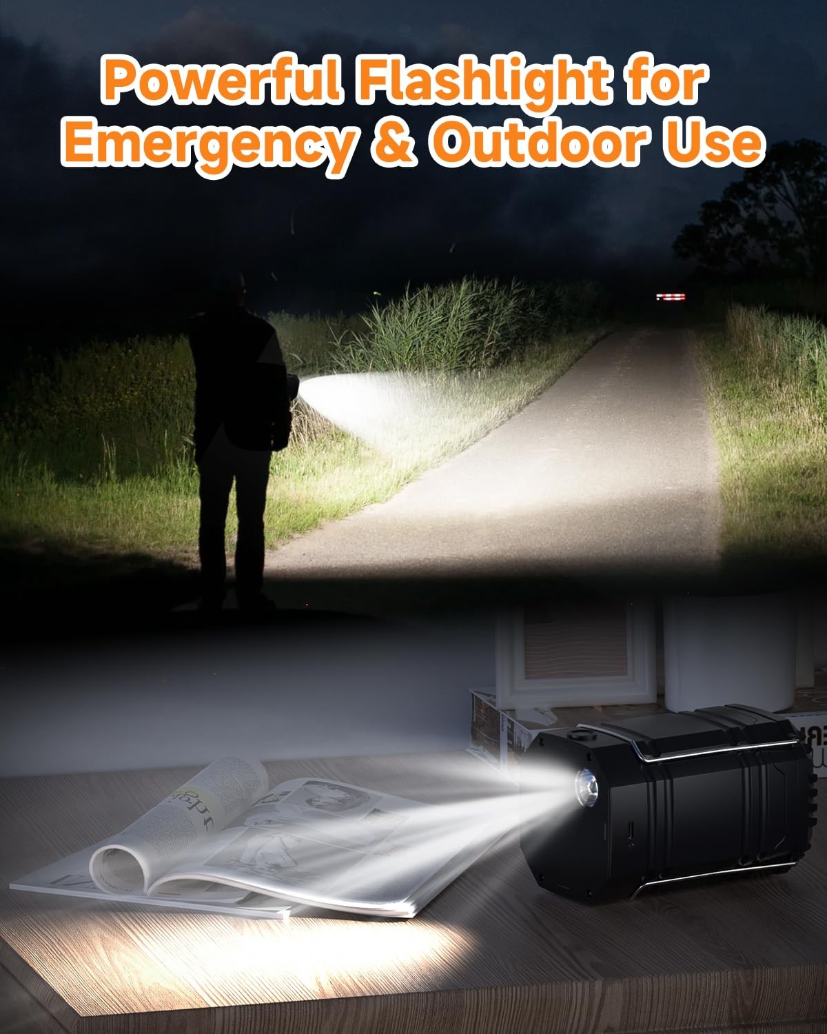 Solar Camping Lantern 4 Pack, Rechargeable LED Lantern with Flashlight
