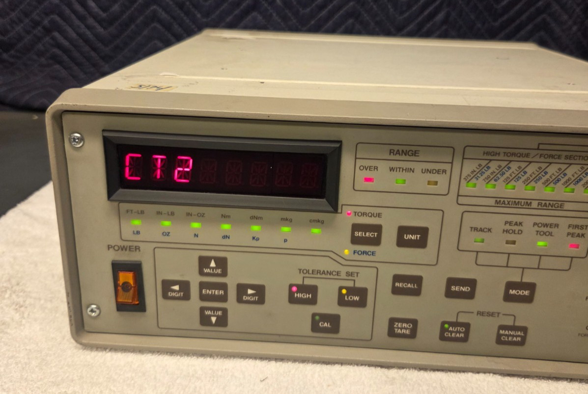 CDI Consolidated Devices TFC-Digital 2000-110-OH Computest Force Torque Tester
