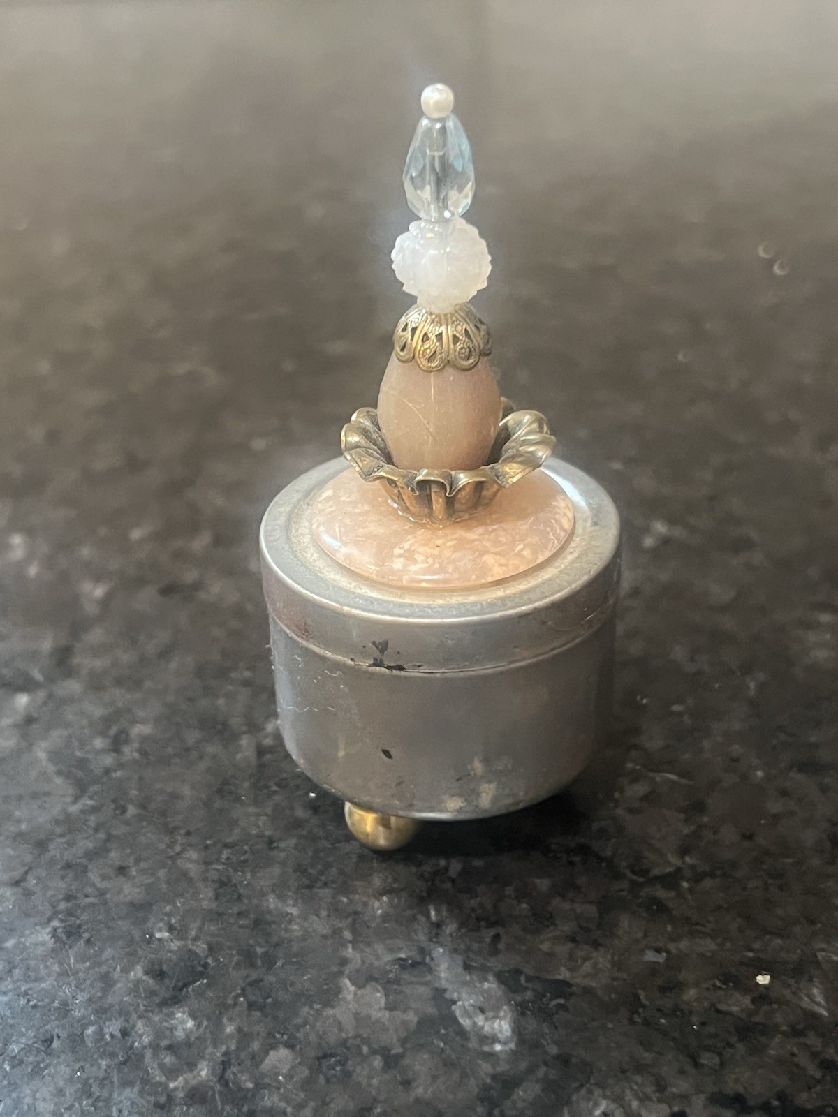 AMR Stone Stash Box Round Trinket Box