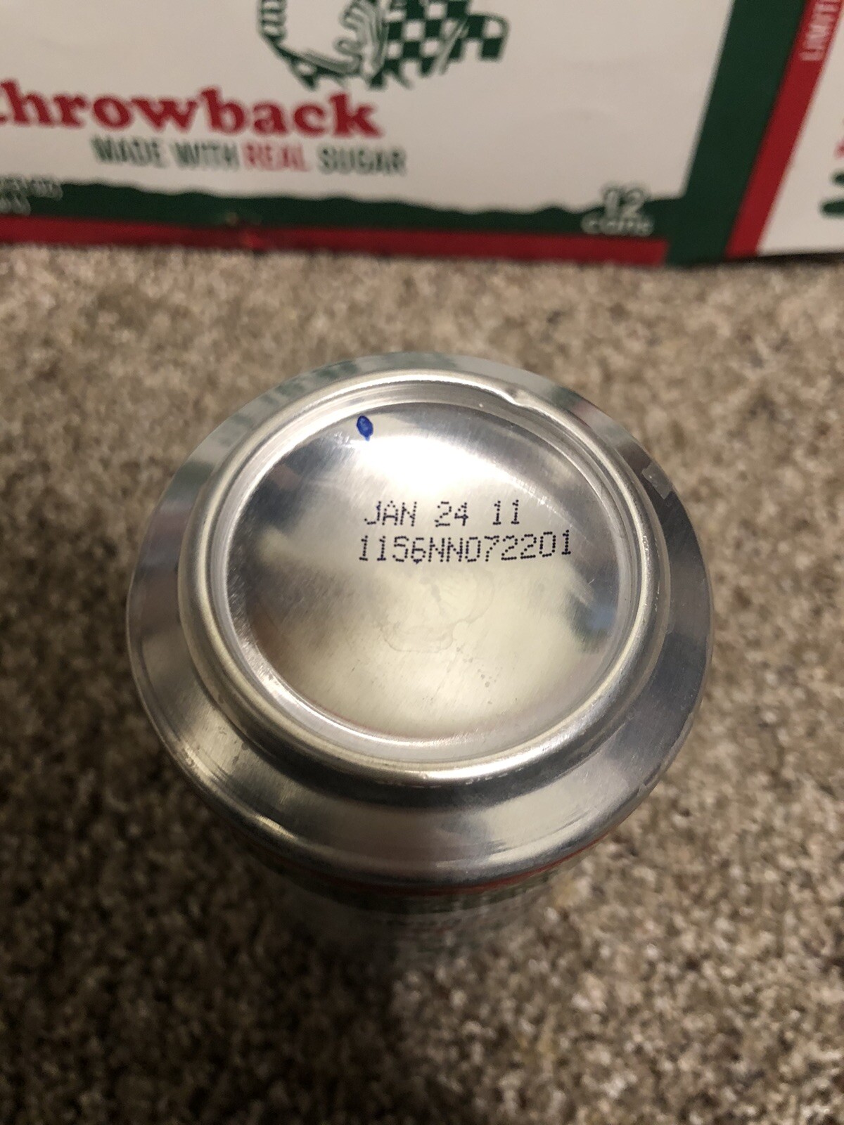 Mountain Dew Throwback Hillbilly Real Sugar 12 Pack Box W/Empty Cans 2011 Exp