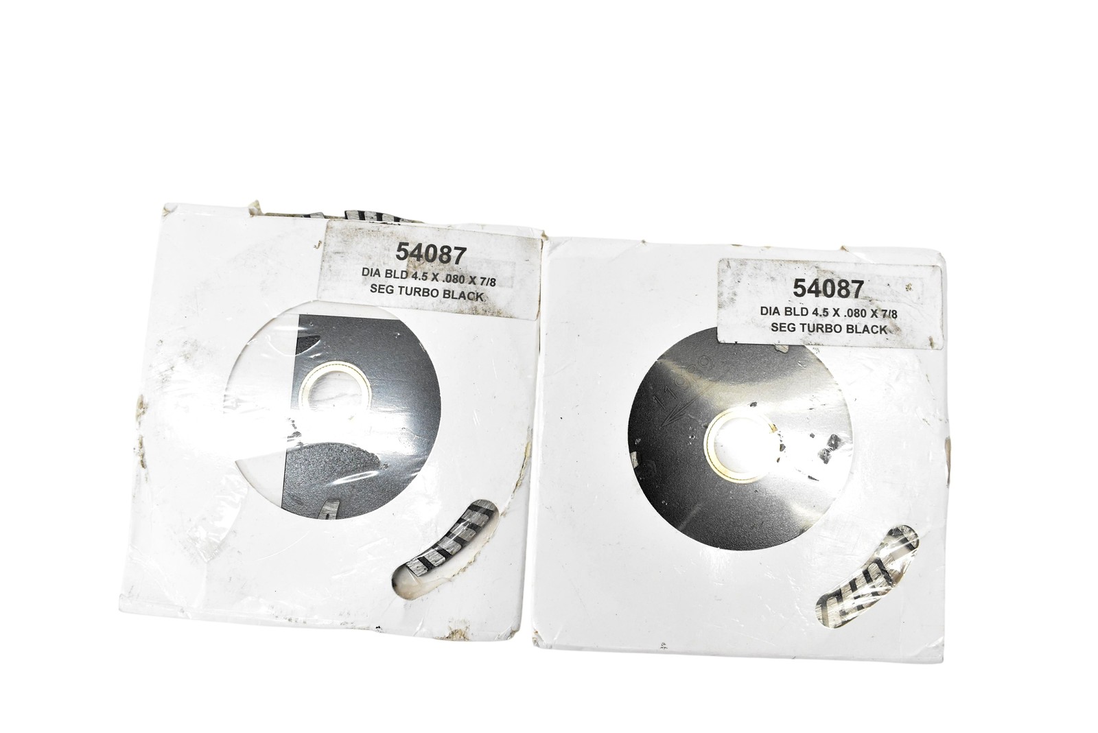 Lot of 2 54087 Diamond Blades 4.5 in Segmented Turbo Black 7/8 Arbor .080 Thick