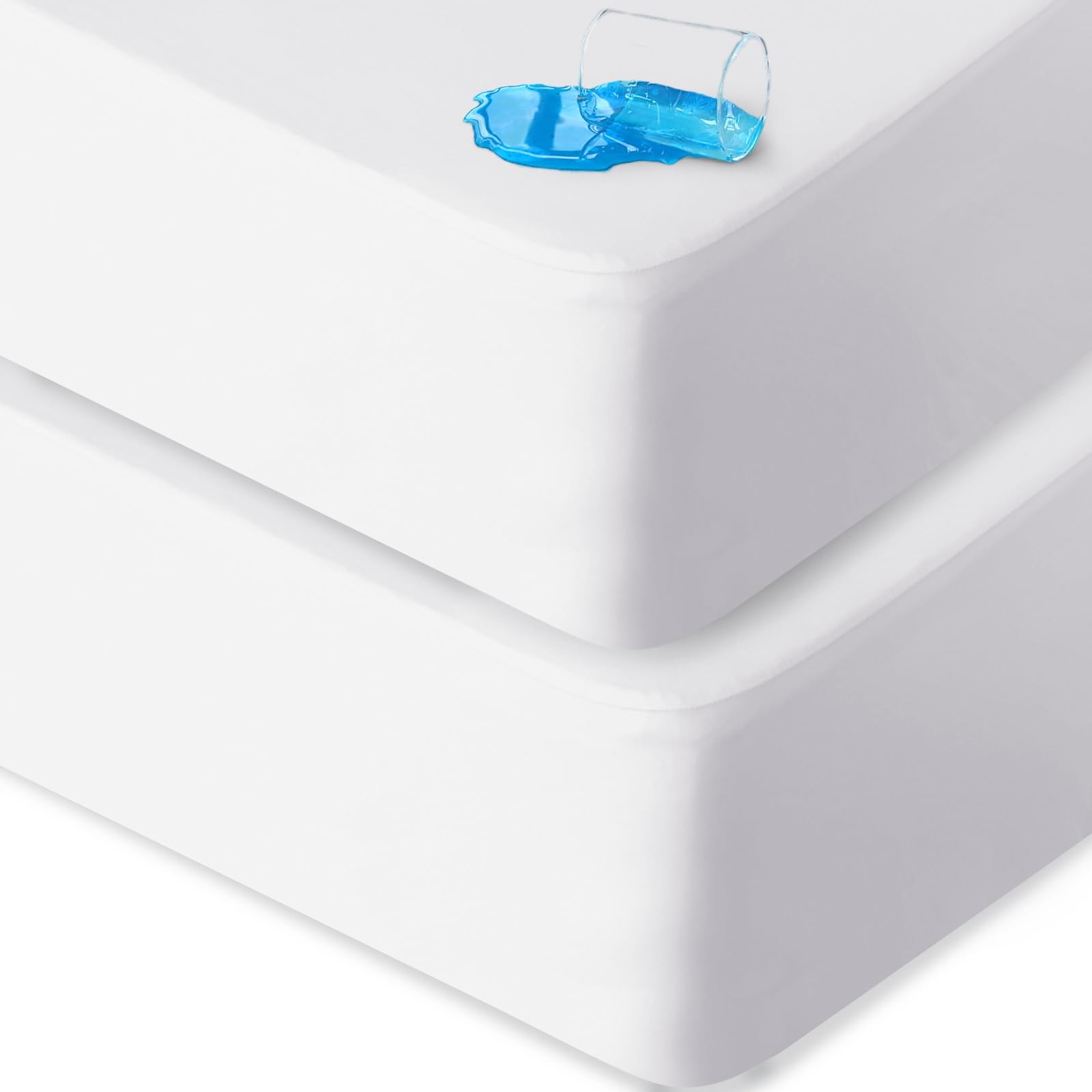 2 Pack Queen Mattress Protector 60" x 80", White
