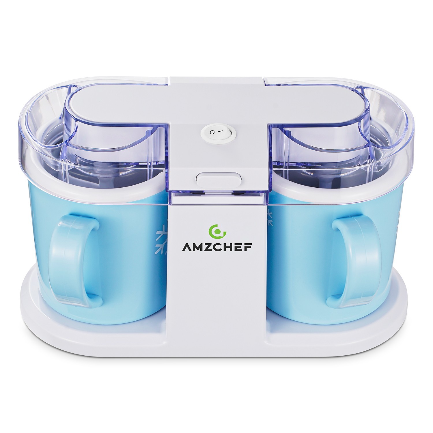 AMZCHEF Ice Cream Maker, 33.81oz Dual Cup, Easy Clean, Ice Cream & Yogurt
