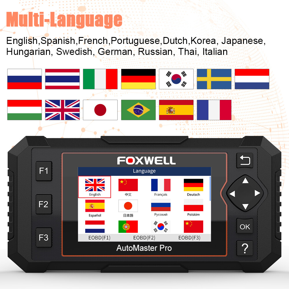 Foxwell NT644 Elite Full System Scanner Car Diagnostic Tool OBD2 ABS SRS DPF
