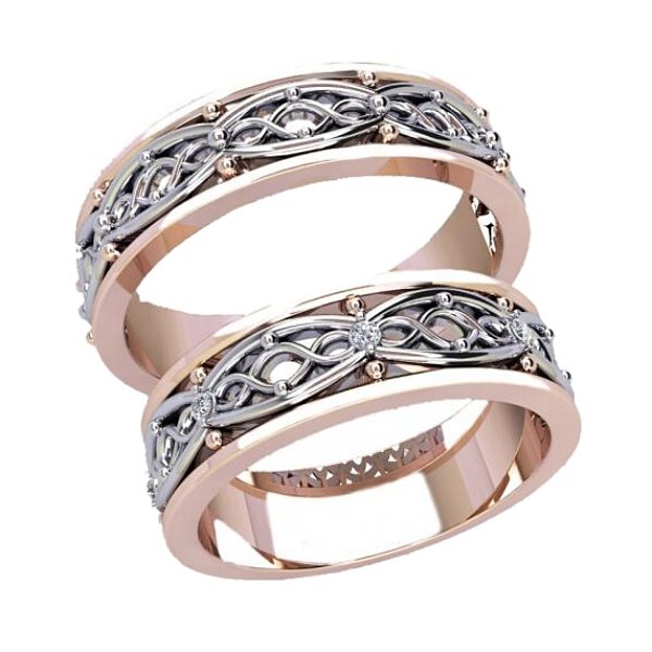 2 pairs of Wedding band Wax patterns for lost wax casting jewelry/waxes_kp040