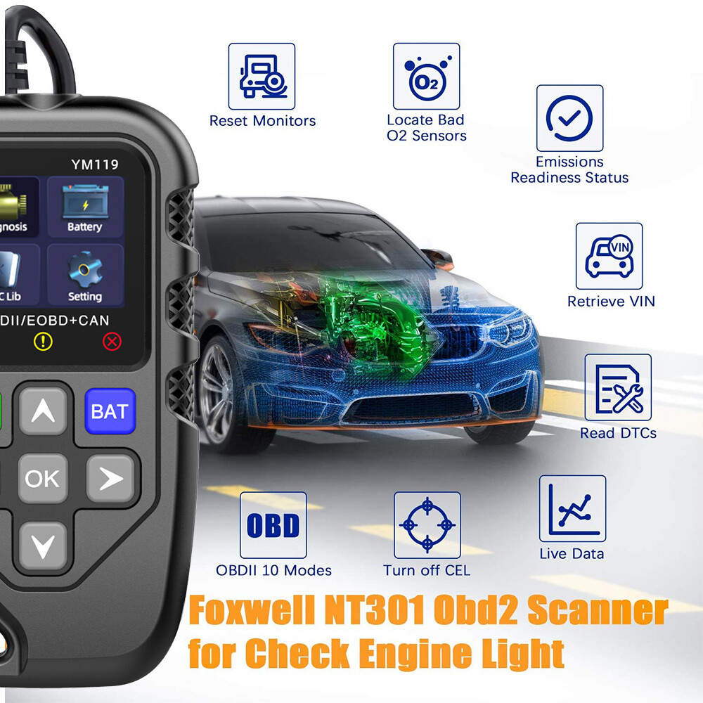 Automotive OBD2 Scanner OBD Code Reader Car Diagnostic Tool Check Engine Fault