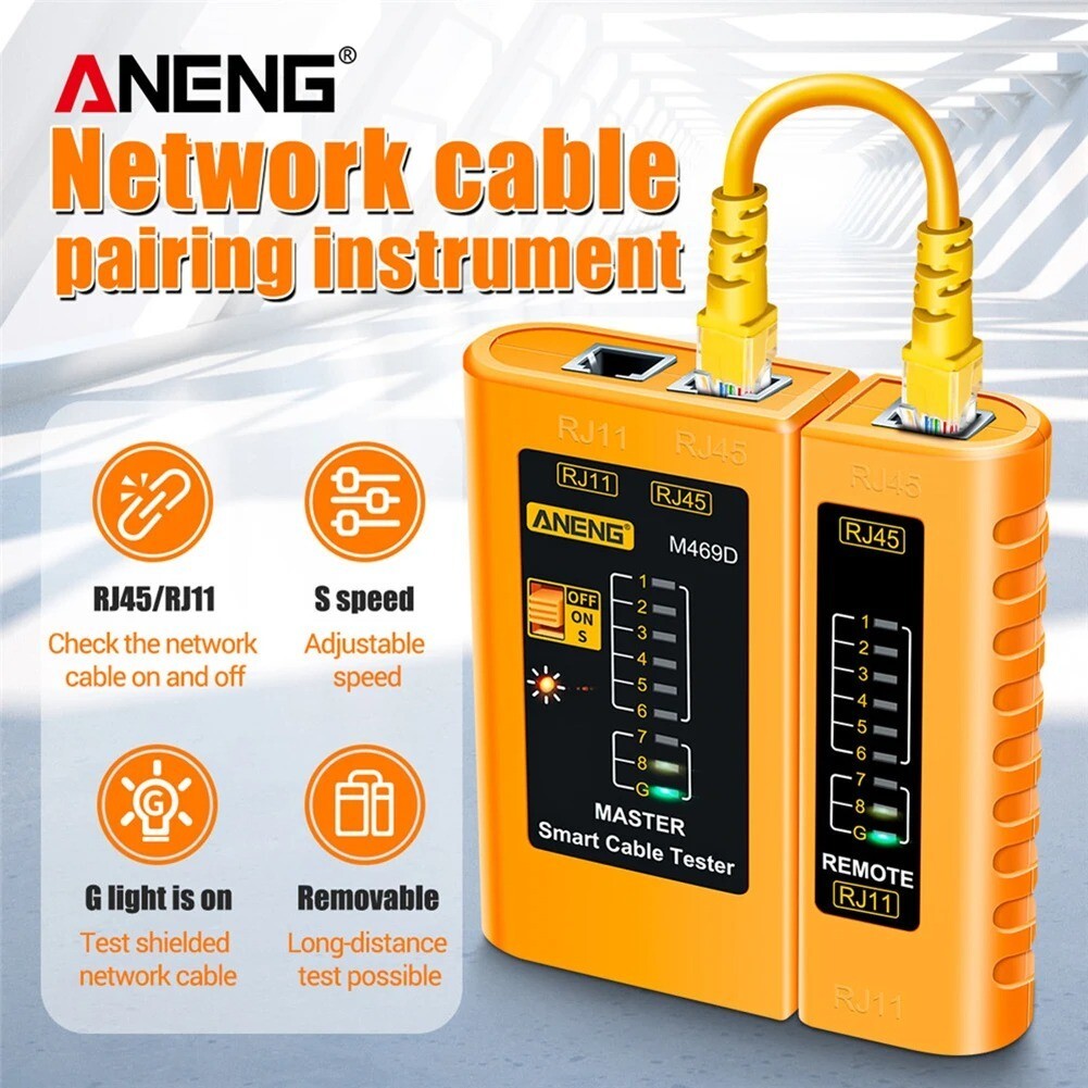 M469A Network Cable Tracker RJ45 RJ11 Networking Analyzer Multi LAN Cable Tester