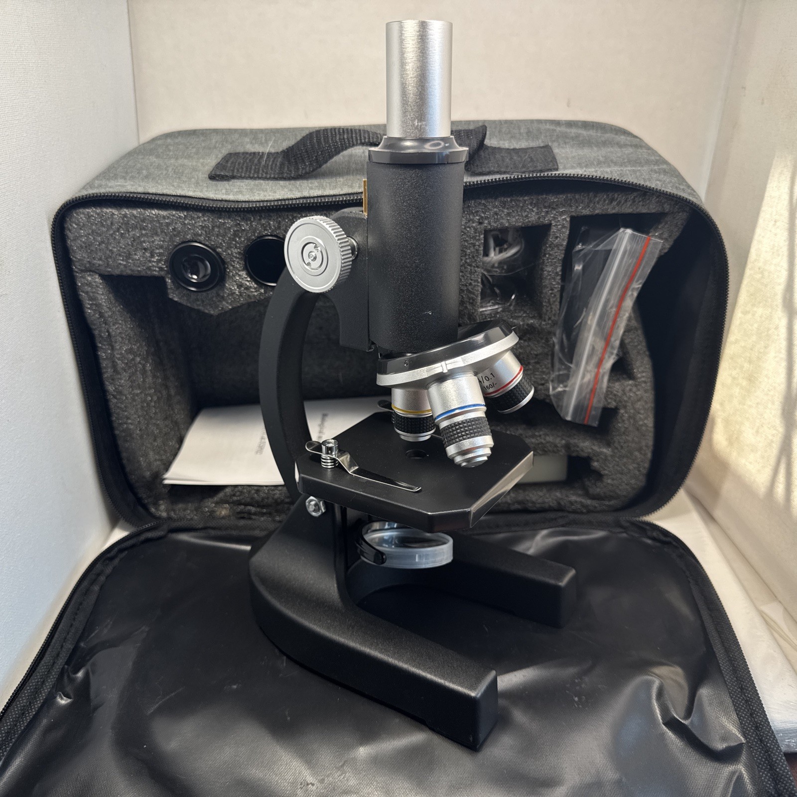 Biological Student Microscope Kit XSP01 XSP02 Case Home School STEM Science