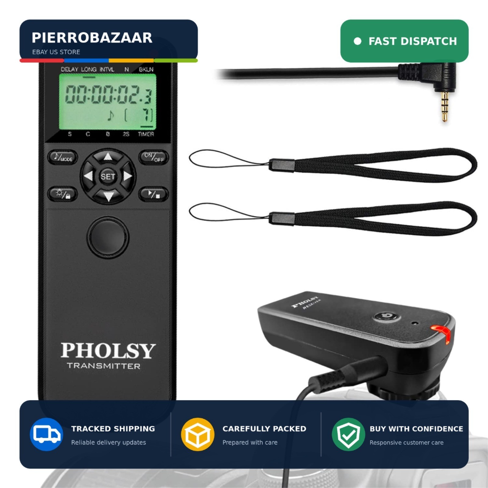 PHOLSY Camera Remote Shutter Release P6 for Panasonic Lumix S5 S1 G95 G91