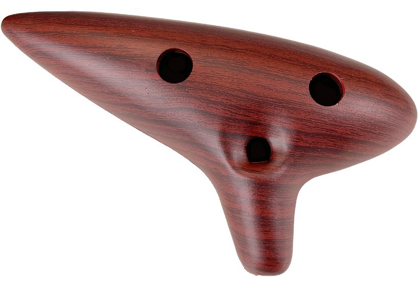 Elegant Wood-Style 12-Hole Alto C Ocarina Flute Fine Crafted Key of C