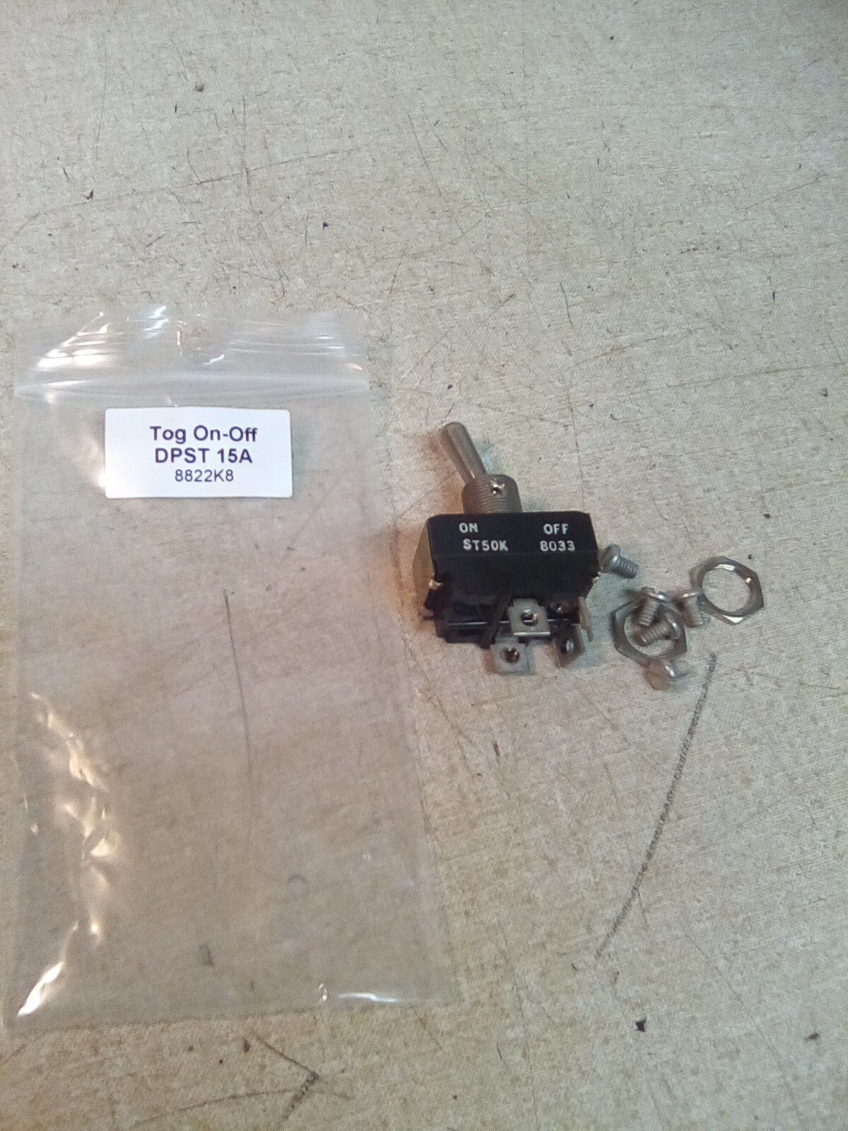 Eaton On/Off Toggle Switch DPST 15A 8822K8