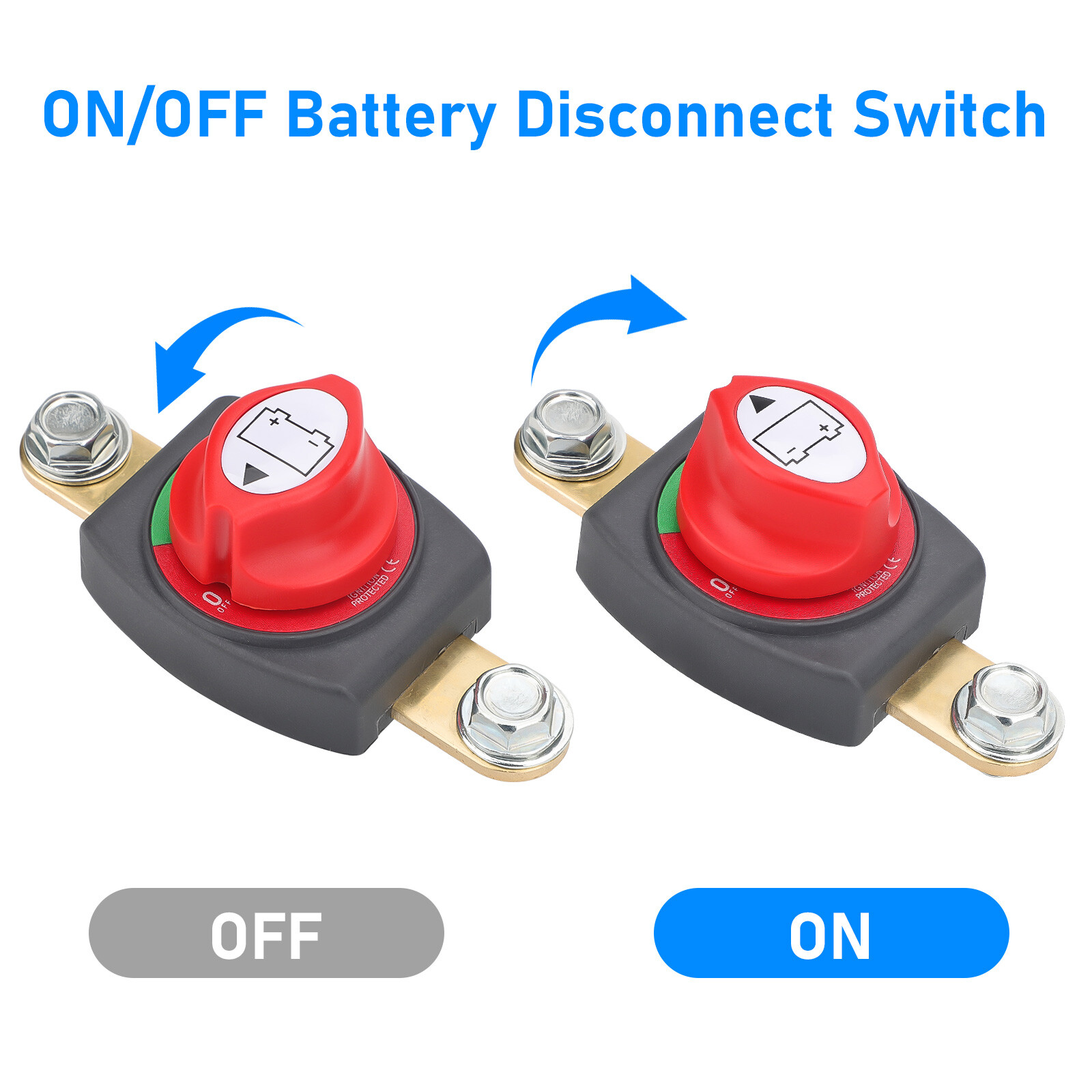Battery Disconnect Switch Marine Isolator Cut-Off Power Master Battery Switch