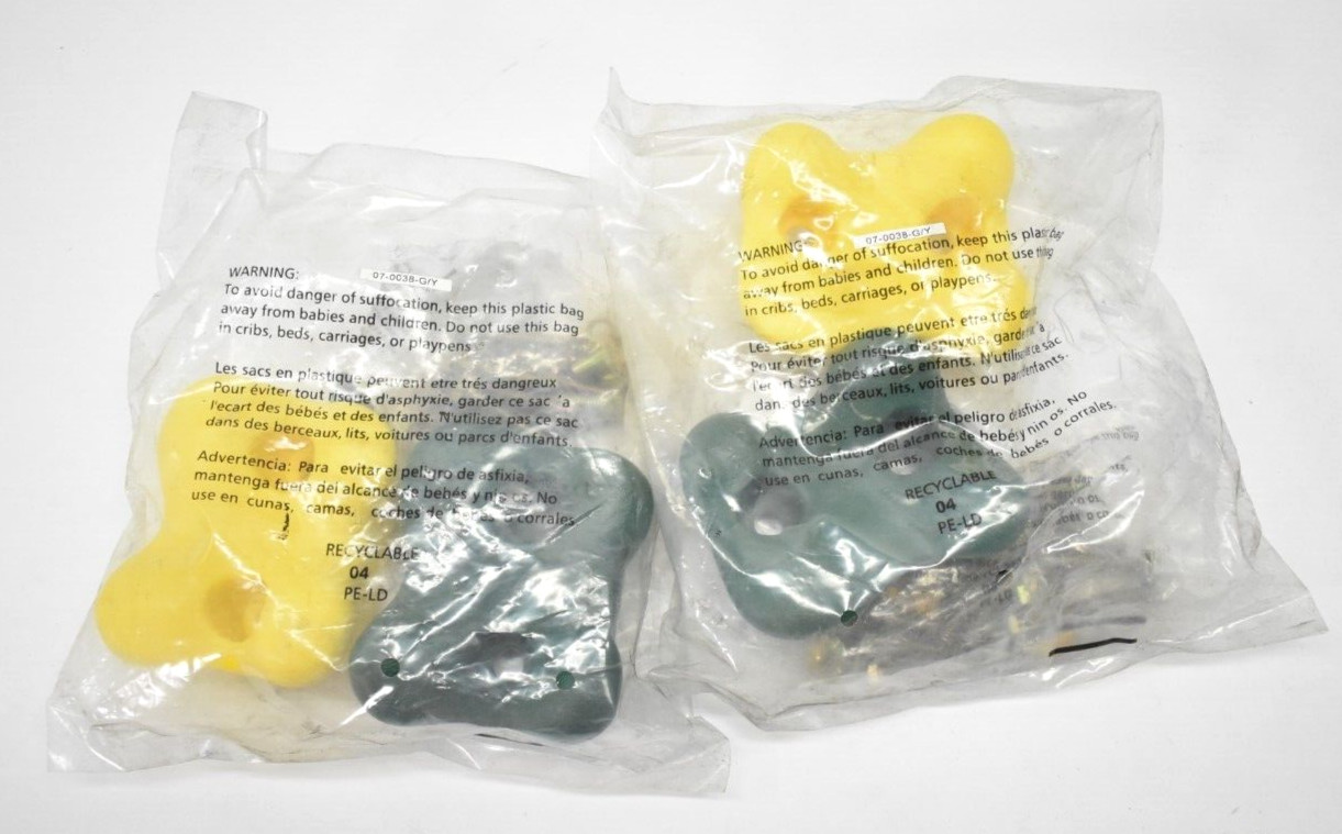 Gorilla Playsets Rock Wall Rocks Green/Yellow 07-0038-G/Y Plastic 4 Piece Set