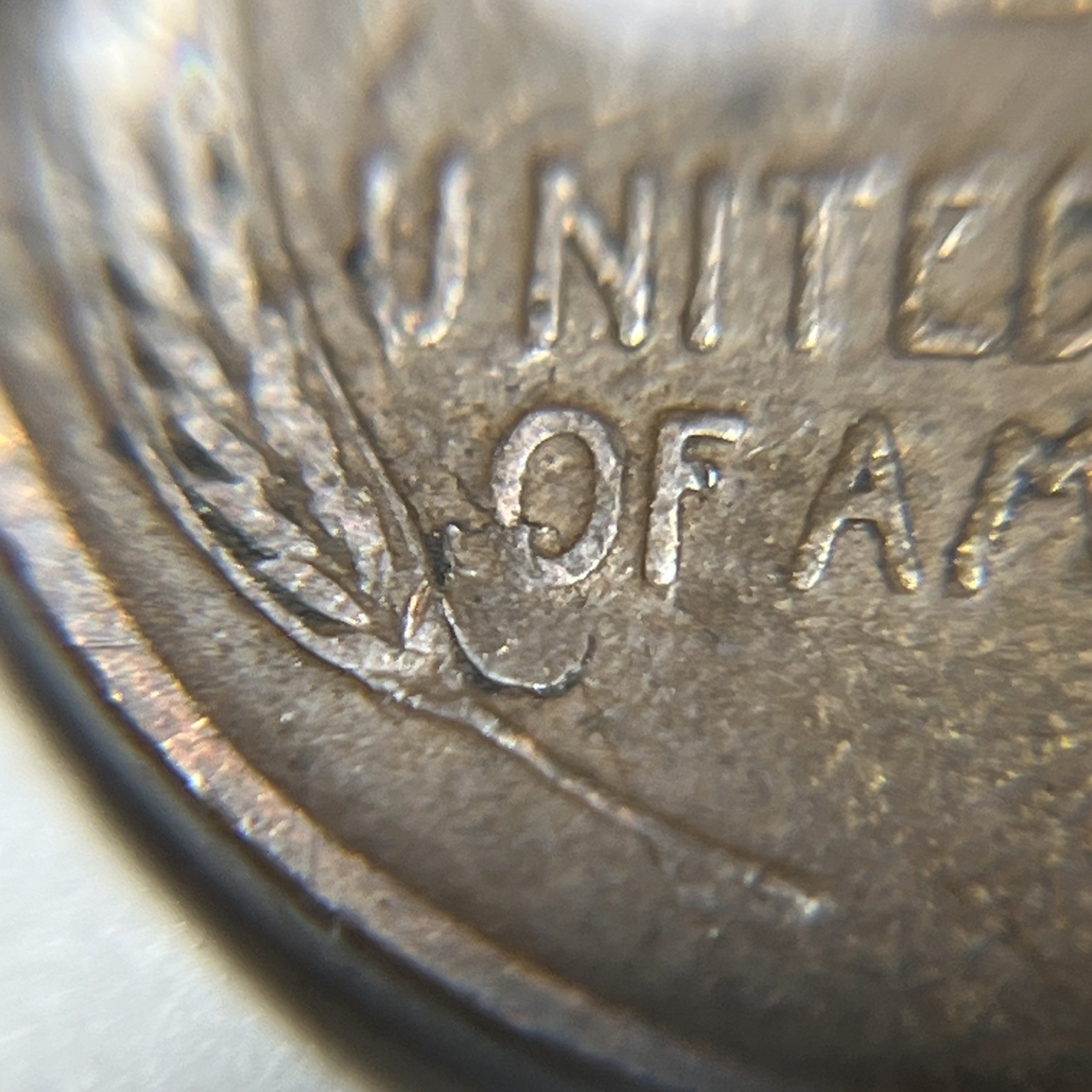 1919 P Lincoln Wheat Cent Woody Improper Alloy Error & Lamination Error Reverse