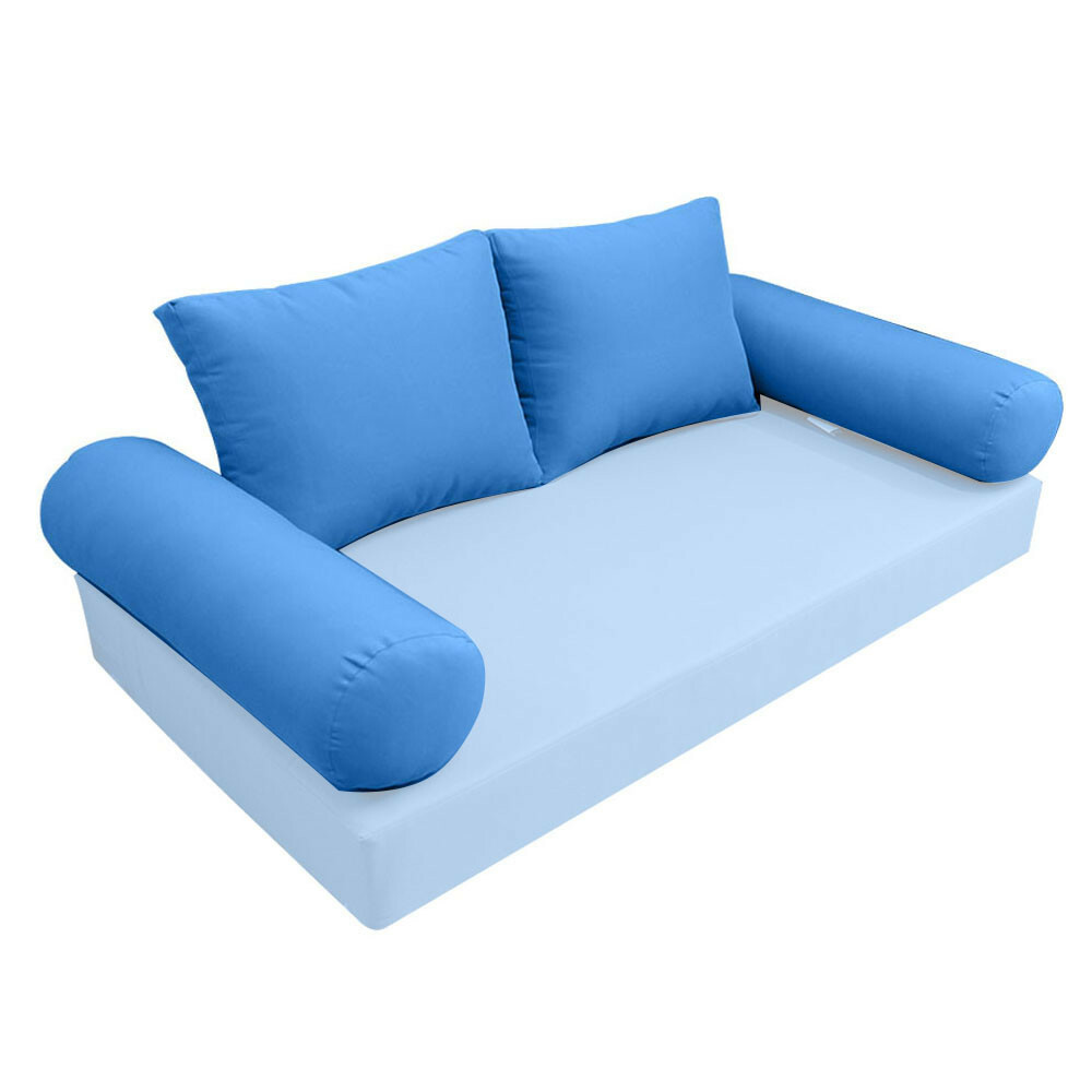 |SLIPCOVER ONLY| S1 Outdoor Bolster Backrest Pillow Covers Knife Edge Twin AD102