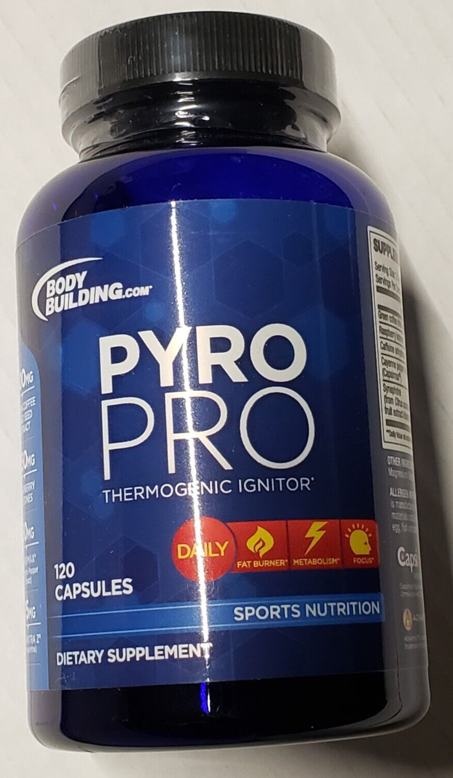 Bodybuilding.com - PYRO PRO - Thermogenic Ignitor - 120 Capsules - Exp 4/2027