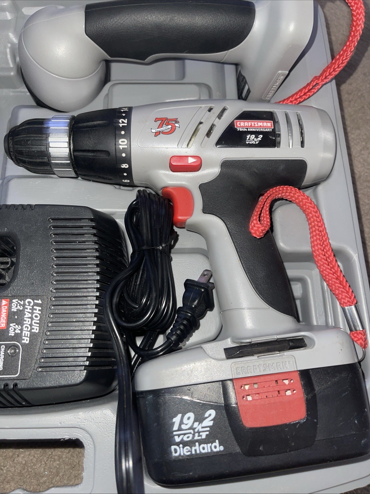 Craftsman 75th Anniversary Power Tool Set in Deep Hard Shell Case IN EUC