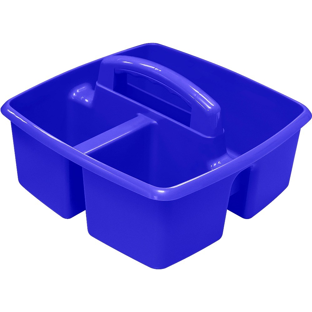 Storex Plastic Desktop Organizer Caddy with Handle, Assorted, Set of 5